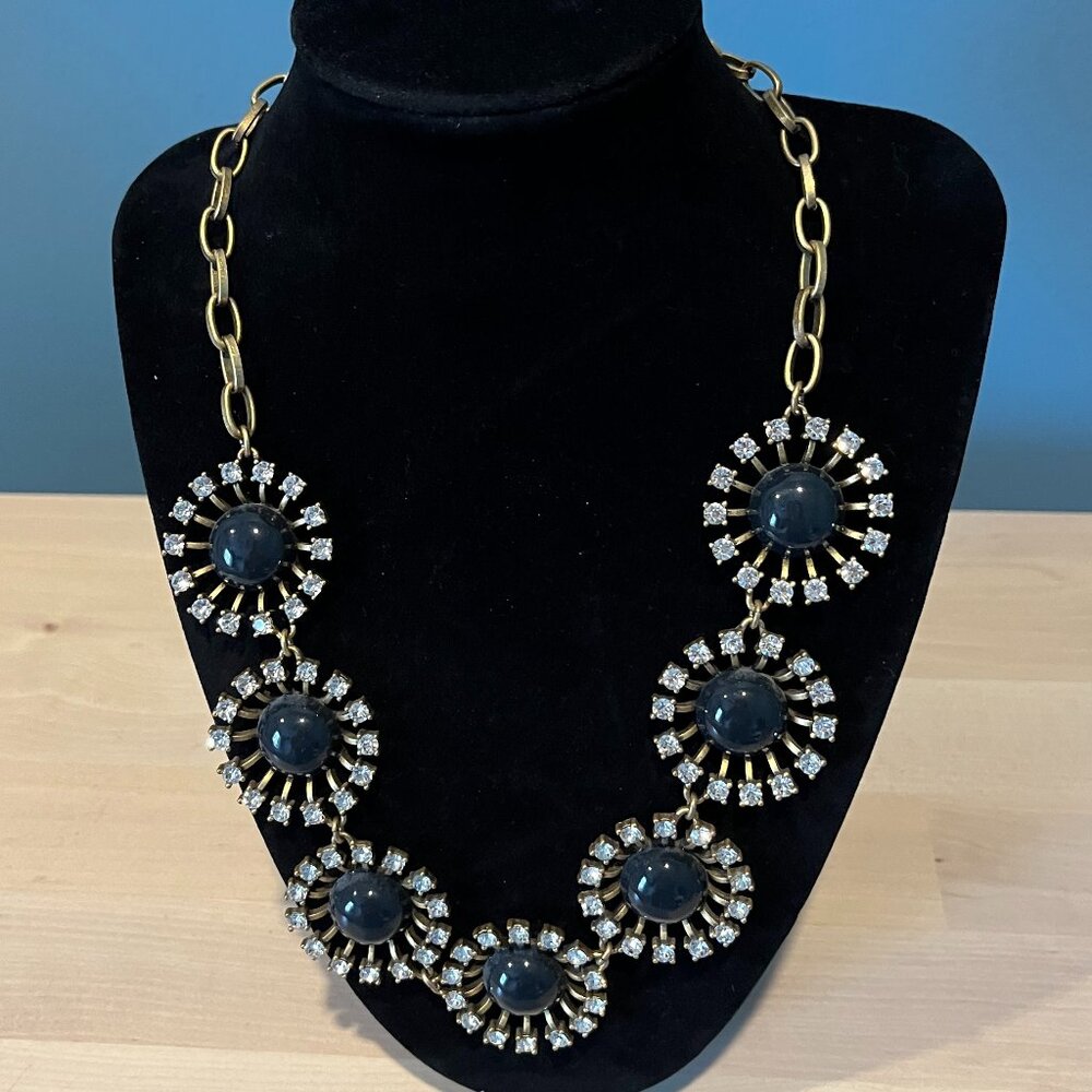 J. Crew Navy Blue Statement Necklace. 20" with a 2" extender. Gently Used.